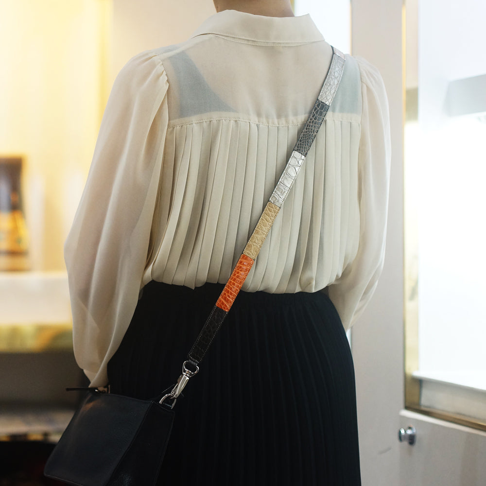 クロコダイルパレットショルダーストラップ